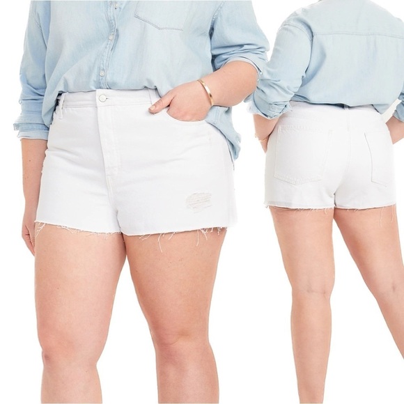 Old Navy 22/24W Secret Smoothing High Waisted OG Straight Cut-Off Shorts (N13.6) - Picture 1 of 4